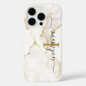 モダンでおしゃれなモノグラム マーブル風 オーダーメイド Case-Mate iPhoneケース (裏面)
