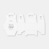 モダンでおしゃれなリハーサルディナーのお礼 フェイバーボックス (折り畳みなし)