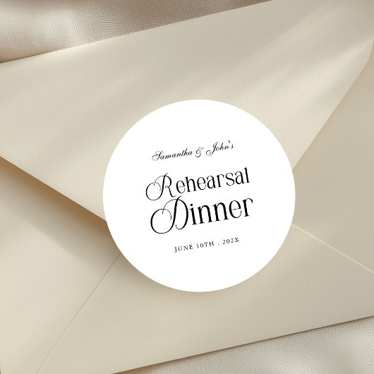 モダンでおしゃれなリハーサルディナー ラウンドシール