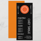 モダンでおしゃれなレストランのディナーメニュー メニュー (正面/裏面)