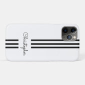 モダンでおしゃれなレーシングストライプのイニシャル入り Case-Mate iPhoneケース (裏面(横))