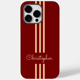 モダンでおしゃれなレーシングストライプのイニシャル入り Case-Mate iPhone 14 PRO MAXケース