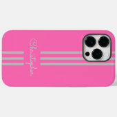 モダンでおしゃれなレーシングストライプのイニシャル入り Case-Mate iPhoneケース (裏面 (横))