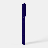モダンでおしゃれなレーシングストライプのイニシャル入り iPhoneケース (右側面)