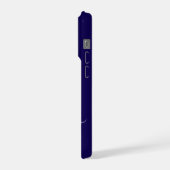 モダンでおしゃれなレーシングストライプのイニシャル入り iPhoneケース (左側面)