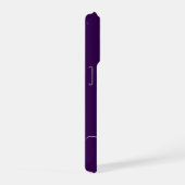 モダンでおしゃれなレーシングストライプのイニシャル入り iPhoneケース (右側面)