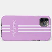 モダンでおしゃれなレーシングストライプのモノグラム Case-Mate iPhoneケース (裏面(横))