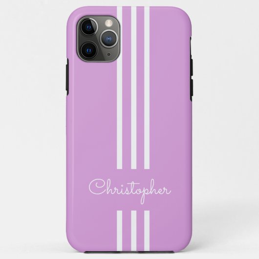 モダンでおしゃれなレーシングストライプのモノグラム Case-Mate iPhoneケース (裏面)