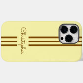 モダンでおしゃれなレーシングストライプのモノグラム Case-Mate iPhoneケース (裏面 (横))