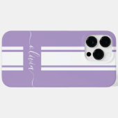 モダンでおしゃれなレーシングストライプのモノグラム Case-Mate iPhoneケース (裏面 (横))