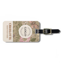 モダンでおしゃれなワイルドフラワーのボタニカル フローラル モノグラム