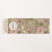 モダンでおしゃれなワイルドフラワーの植物学的な花のモノグラム ヨガマット (正面(横))