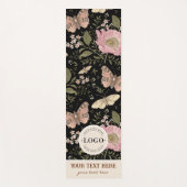 モダンでおしゃれなワイルドフラワーの植物学的な花のモノグラム ヨガマット (正面)