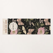 モダンでおしゃれなワイルドフラワーの植物学的な花のモノグラム ヨガマット (正面(横))