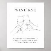 モダンでおしゃれなワインバー ポスター (正面)