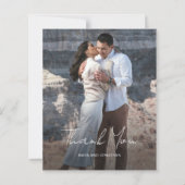モダンでおしゃれな予算内結婚式サンクスカード (正面)