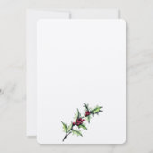 モダンでおしゃれな企業のクリスマス水彩デザイン 招待状 (裏面)