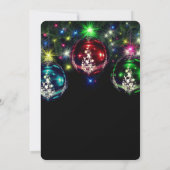 モダンでおしゃれな企業のクリスマス ヴィンテージ装飾 招待状 (裏面)