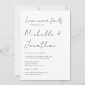 モダンでおしゃれな写真が特徴のクリスチャンによる聖書の詩を引用したウェディング 招待状 (正面)