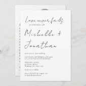 モダンでおしゃれな写真が特徴のクリスチャンによる聖書の詩を引用したウェディング 招待状 (正面/裏面)