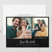 モダンでおしゃれな写真を使った結婚式のご案内を保存 セーブザデート (正面/裏面)