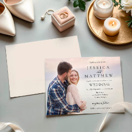 モダンでおしゃれな写真付き結婚式招待状 招待状