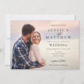 モダンでおしゃれな写真付き結婚式招待状 招待状 (正面)