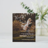 モダンでおしゃれな写真入り結婚式の招待状 (スタンド正面)