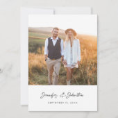 モダンでおしゃれな写真入りSave the DateカードV2 招待状 (正面)