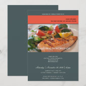 モダンでおしゃれな写真撮影会 グレーのワークショップ イベント招待状 招待状 (正面/裏面)