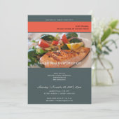 モダンでおしゃれな写真撮影会 グレーワークショップ イベント招待状 招待状 (スタンド正面)