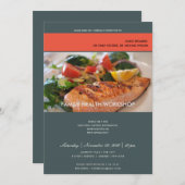 モダンでおしゃれな写真撮影会 グレーワークショップ イベント招待状 招待状 (正面/裏面)