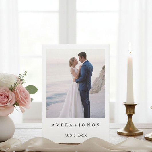 モダンでおしゃれな写真結婚式招待状 招待状