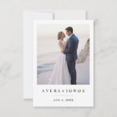 モダンでおしゃれな写真結婚式招待状 招待状 (正面)