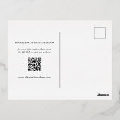 モダンでおしゃれな写真 ウェディング セーブ・ザ・デート 箔招待状ポストカード (裏面)