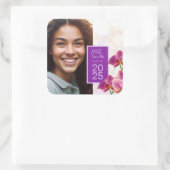 モダンでおしゃれな写真 卒業ステッカー スクエアシール (バッグ)