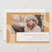 モダンでおしゃれな卒業写真 招待状 (裏面)