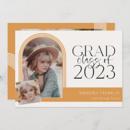 モダンでおしゃれな卒業写真 招待状