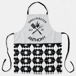モダンでおしゃれな大人向けのレトロなGRILLMASTERカスタム  エプロン