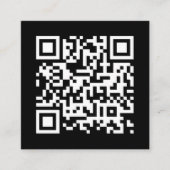 モダンでおしゃれな大胆QRコードデザイン スクエア名刺 (正面)