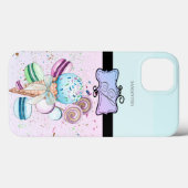 モダンでおしゃれな女の子のストライプアイス Case-Mate iPhoneケース (裏面 (横))
