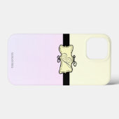 モダンでおしゃれな女の子のストライプ 黄色とピンク Case-Mate iPhoneケース (裏面 (横))