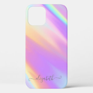 モダンでおしゃれな女の子のホログラフィックデザイン iPhone 12 PROケース