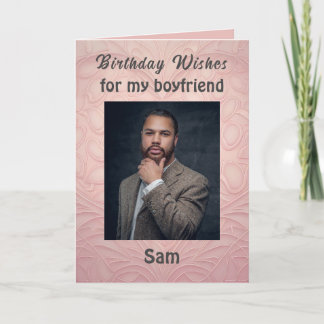 モダンでおしゃれな彼氏への誕生日メッセージ カード