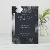 モダンでおしゃれな抽象的な独身パーティーの週末 招待状 (スタンド正面)