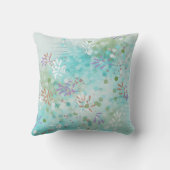 モダンでおしゃれな抽象的な花柄 クッション (裏面)