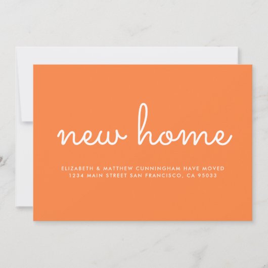 モダンでおしゃれな新しい家の発表カード (正面)