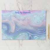 モダンでおしゃれな水彩の渦巻きモノグラム ペーパーパッド (インサイチュ)