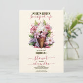 モダンでおしゃれな水彩画のアイスクリーム ブライダルシャワー 招待状 (スタンド正面)