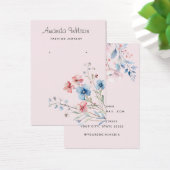 モダンでおしゃれな水彩花柄イヤリングの展示カード (デスク)